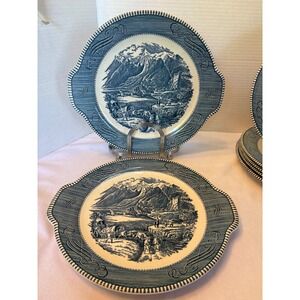 Royal China Currier & Ives " The Rocky Mountains" ServingPlatter 1950 –19 70s